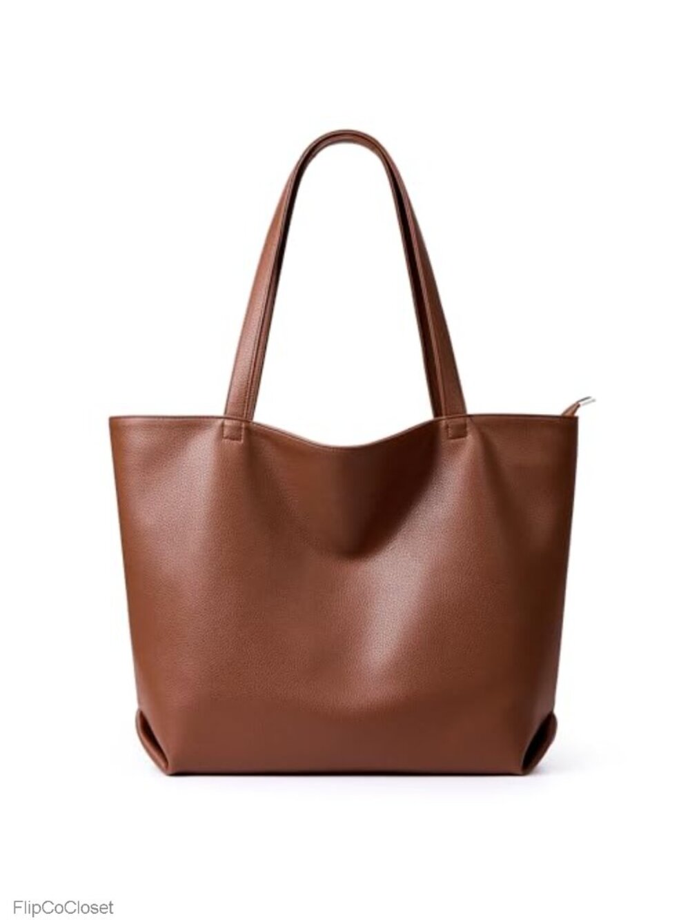 Large Vegan Leather Tote Bag Hobo Zipper Shoulder Purse for Women